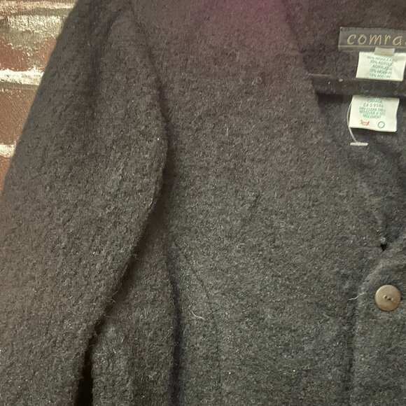 COMRAGS Vintage Wool & Mohair Blend Cardigan Jacket - Made in Canada - Black NWT - Picture 7 of 14